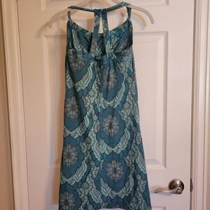 Prana Blue/green Halter Dress
